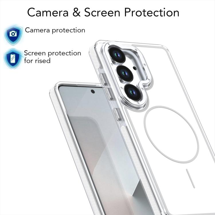 For Samsung Galaxy S26 5G Vibrant Dual-color TPU + Acrylic Magnetic Phone Case