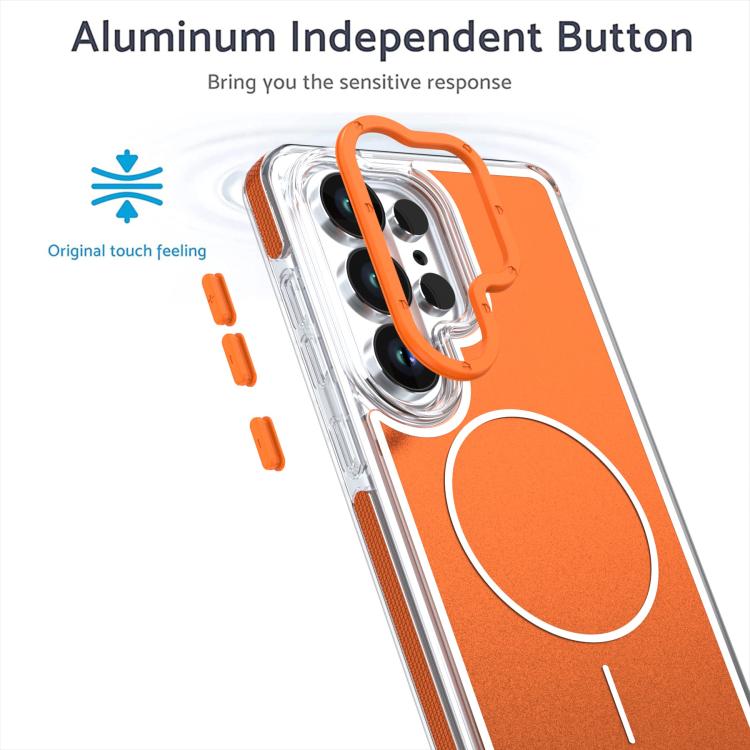 For Samsung Galaxy S26 Ultra 5G Vibrant Dual-color TPU + Acrylic Magnetic Phone Case