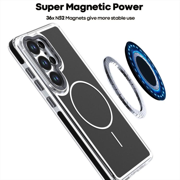 For Samsung Galaxy S26 Ultra 5G Vibrant Dual-color TPU + Acrylic Magnetic Phone Case