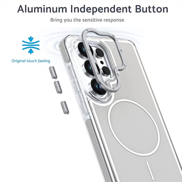 For Samsung Galaxy S26 Ultra 5G Vibrant Dual-color TPU + Acrylic Magnetic Phone Case