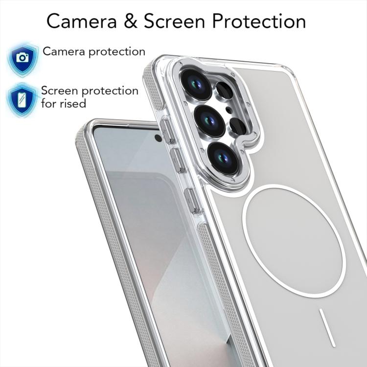 For Samsung Galaxy S26 Ultra 5G Vibrant Dual-color TPU + Acrylic Magnetic Phone Case