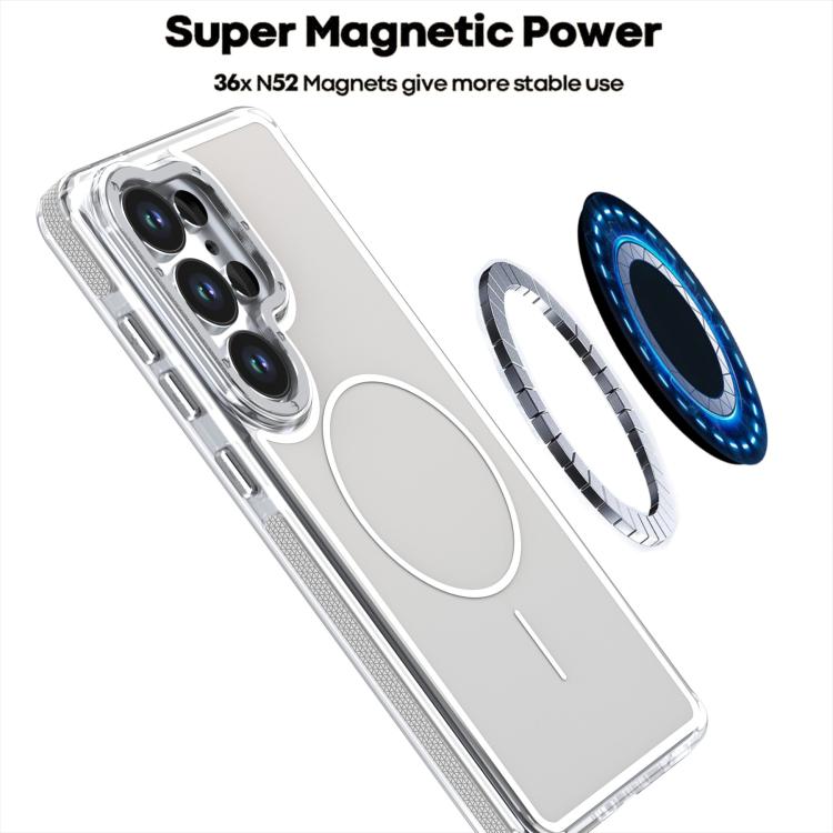 For Samsung Galaxy S26 Ultra 5G Vibrant Dual-color TPU + Acrylic Magnetic Phone Case