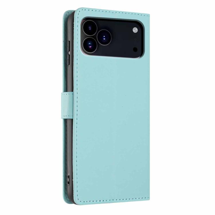 For iPhone 17 Pro Max Tree Cat Embossed Flip Vegan Leather Phone Case