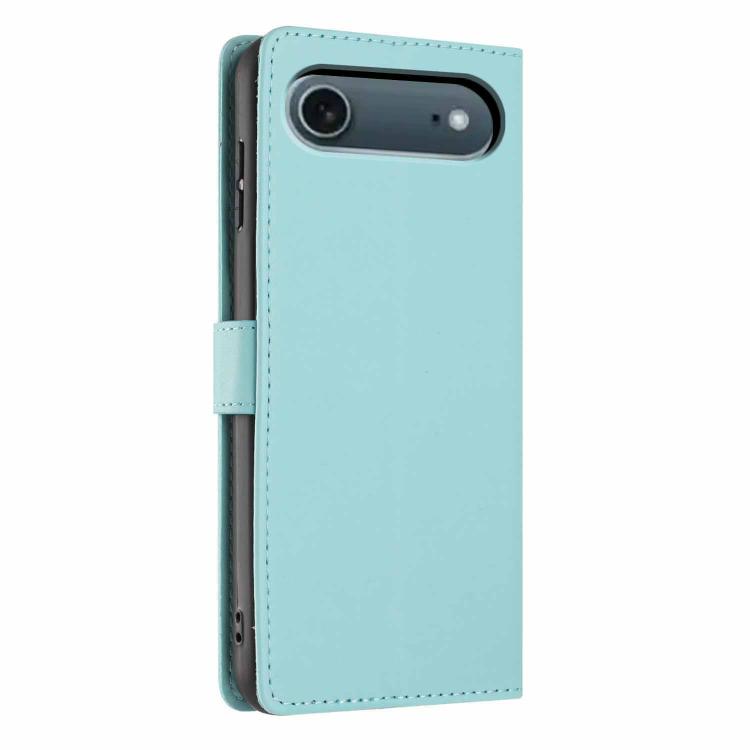 For iPhone Air Tree Cat Embossed Flip Vegan Leather Phone Case