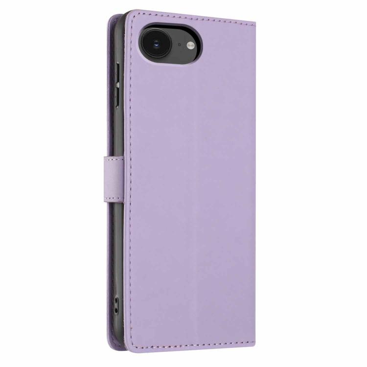For iPhone 17e / 16e Tree Cat Embossed Flip Vegan Leather Phone Case