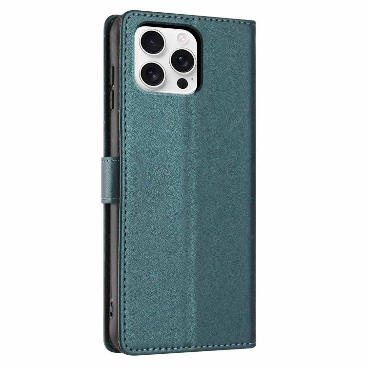 For iPhone 16 Pro Tree Cat Embossed Flip Vegan Leather Phone Case