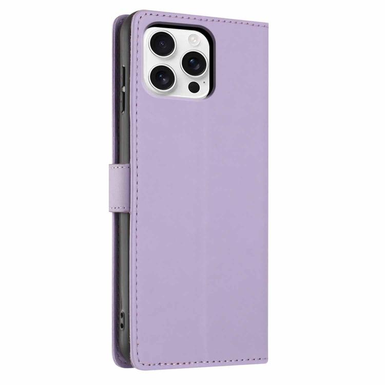 For iPhone 16 Pro Tree Cat Embossed Flip Vegan Leather Phone Case