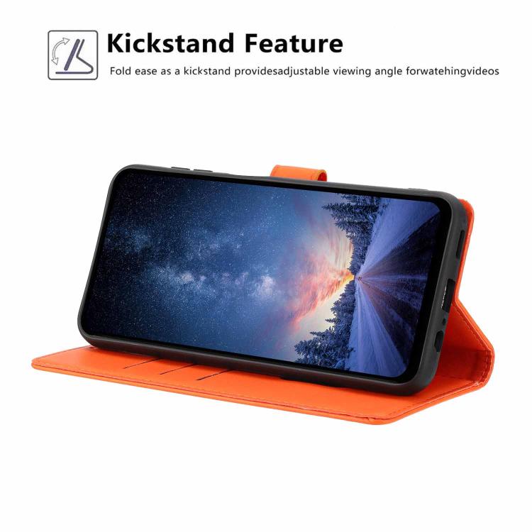 For iPhone 16 Plus Tree Cat Embossed Flip Vegan Leather Phone Case