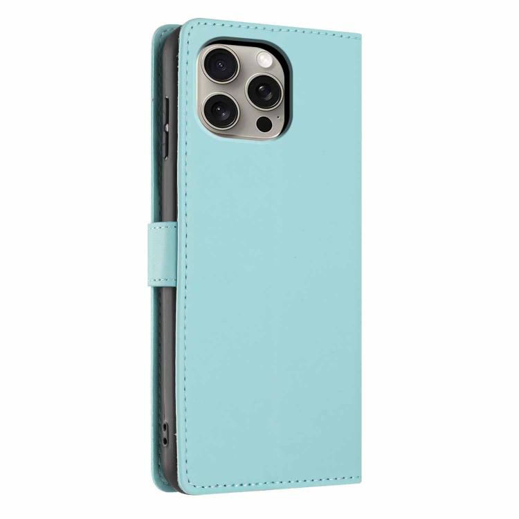 For iPhone 15 Pro Max Tree Cat Embossed Flip Vegan Leather Phone Case
