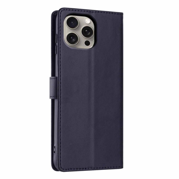 For iPhone 15 Pro Tree Cat Embossed Flip Vegan Leather Phone Case