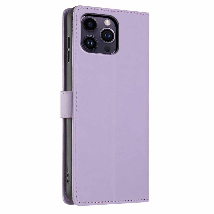 For iPhone 14 Pro Max Tree Cat Embossed Flip Vegan Leather Phone Case