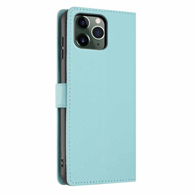 For iPhone 11 Pro Max Tree Cat Embossed Flip Vegan Leather Phone Case