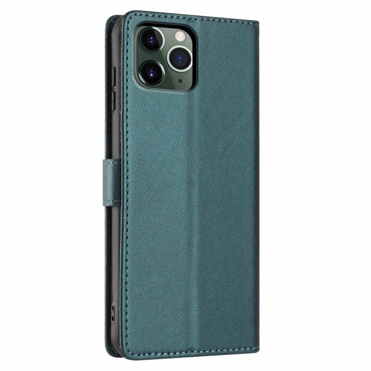 For iPhone 11 Pro Tree Cat Embossed Flip Vegan Leather Phone Case