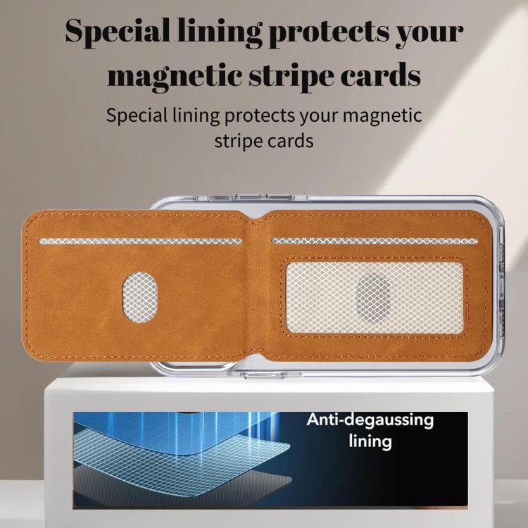 ESEBLE S1 Retro Vegan Leather Texture Magnetic RFID Mobile Phone Card Slots Holder