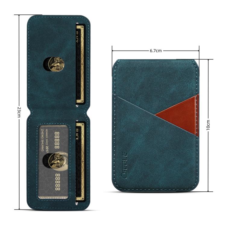 ESEBLE S1 Retro Vegan Leather Texture Magnetic RFID Mobile Phone Card Slots Holder