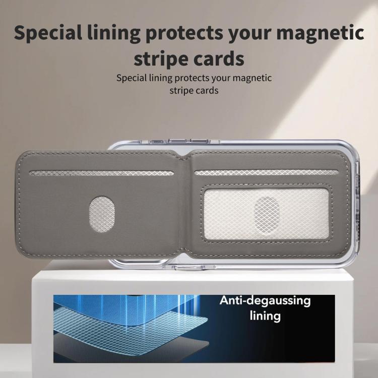 ESEBLE S2 Faux Leather Texture Magnetic RFID Mobile Phone Card Slots Holder
