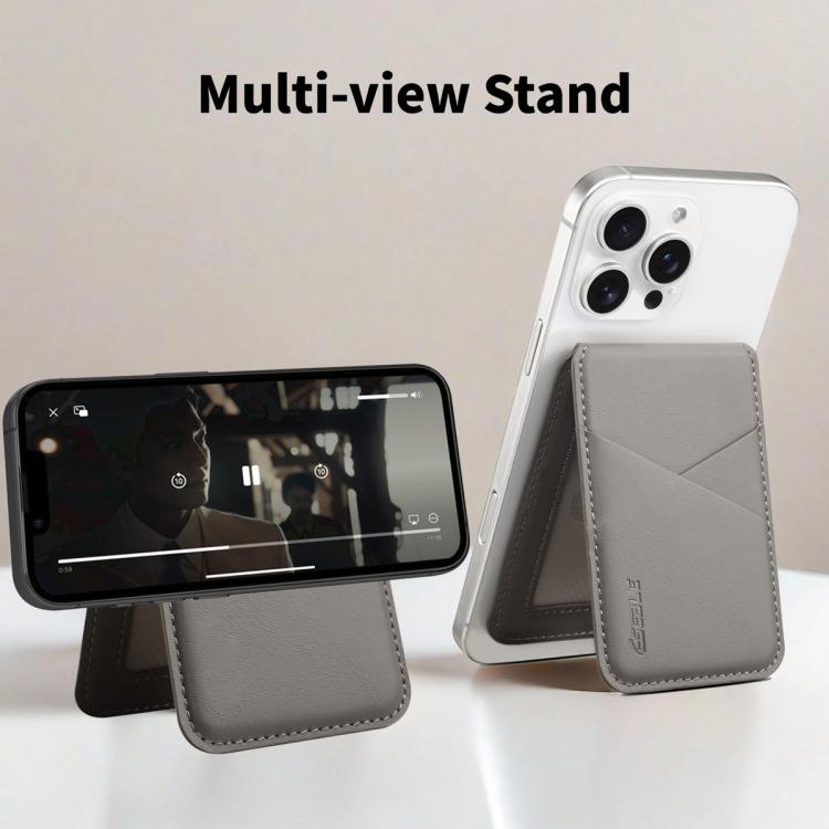 ESEBLE S2 Faux Leather Texture Magnetic RFID Mobile Phone Card Slots Holder