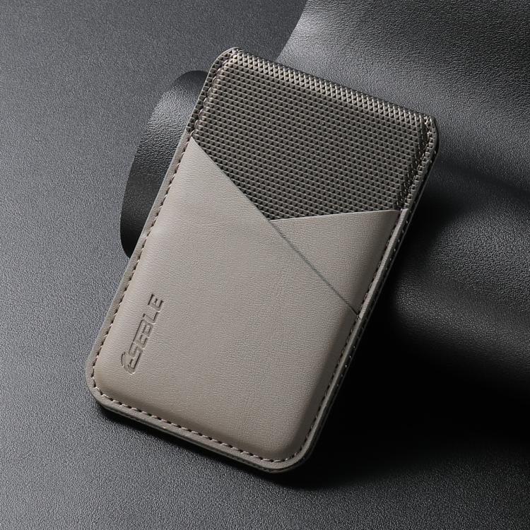 ESEBLE S3 Color Blocked Faux Leather Texture Magnetic RFID Mobile Phone Card Slots Holder