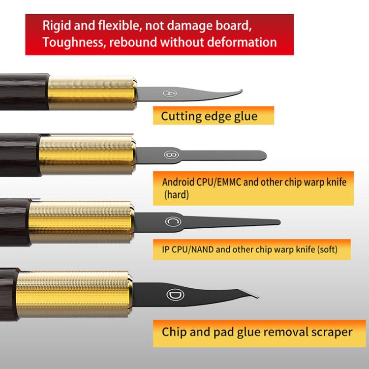 JTX DP-4 4 in 1 Hand Grinding Multifunctional Motherboard CPU IC Glue Removal Blades