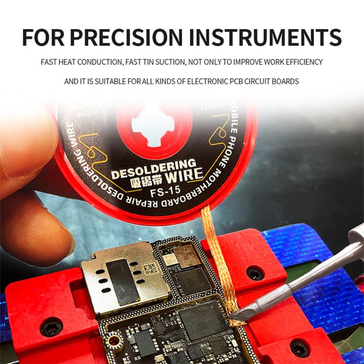 JTX FS-15 1.5M 2.0mm Desoldering Wire Set