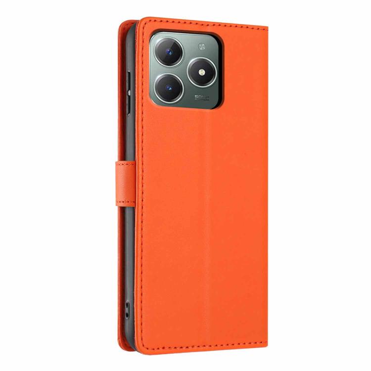 For Realme C61 / C63 Tree Cat Embossed Flip Vegan Leather Phone Case