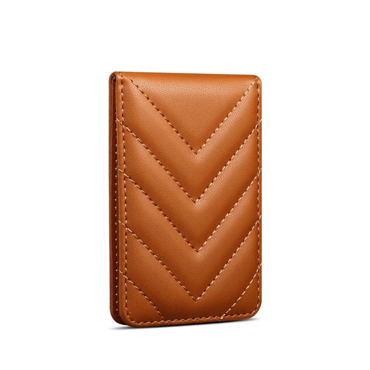 ESEBLE Adhesive Style Rhombic Texture Folding RFID Mobile Phone Card Slots Holder