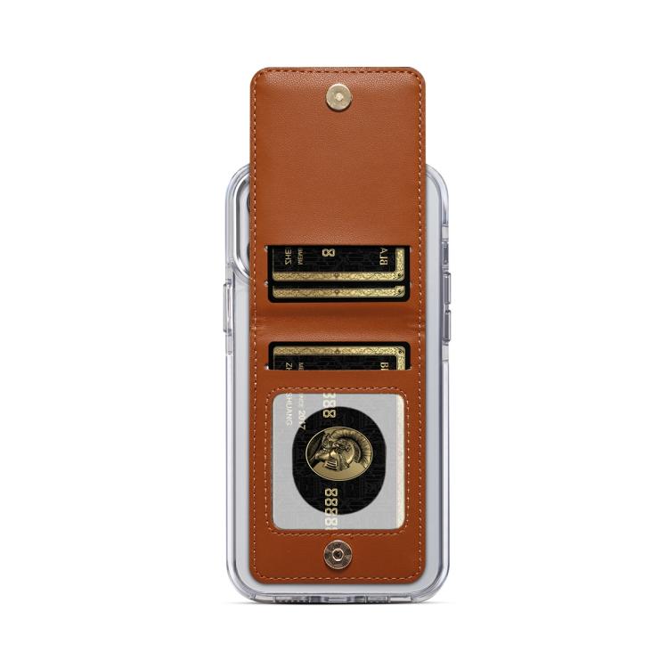 ESEBLE Adhesive Style Rhombic Texture Folding RFID Mobile Phone Card Slots Holder