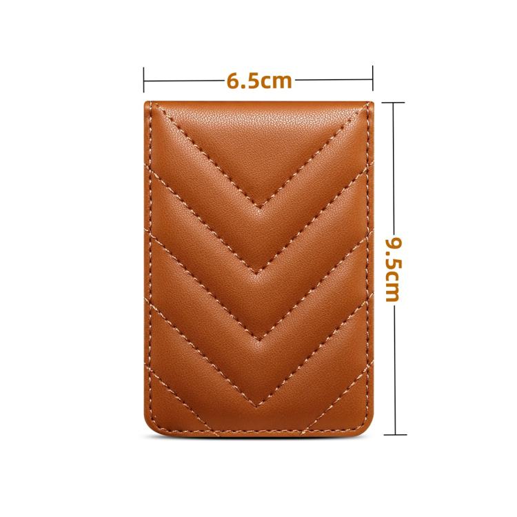ESEBLE Adhesive Style Rhombic Texture Folding RFID Mobile Phone Card Slots Holder