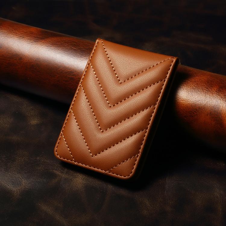 ESEBLE Adhesive Style Rhombic Texture Folding RFID Mobile Phone Card Slots Holder
