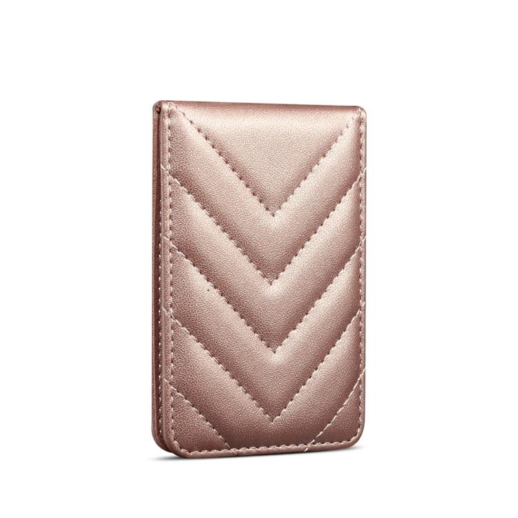 ESEBLE Adhesive Style Rhombic Texture Folding RFID Mobile Phone Card Slots Holder