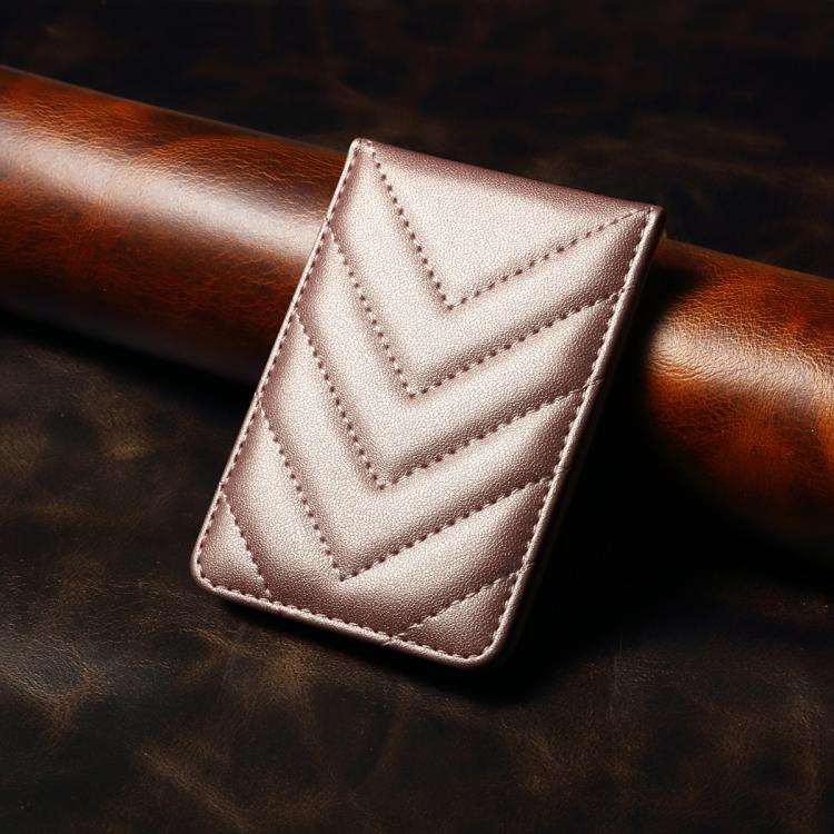 ESEBLE Adhesive Style Rhombic Texture Folding RFID Mobile Phone Card Slots Holder