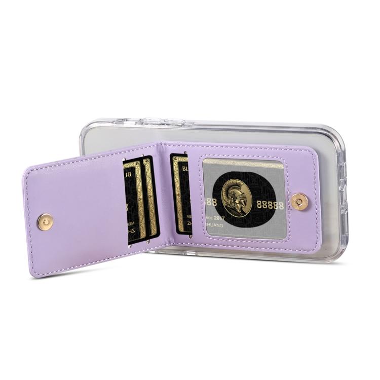 ESEBLE Adhesive Style Rhombic Texture Folding RFID Mobile Phone Card Slots Holder