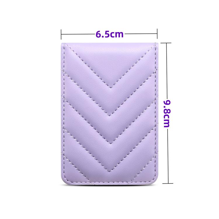 ESEBLE Adhesive Style Rhombic Texture Folding RFID Mobile Phone Card Slots Holder
