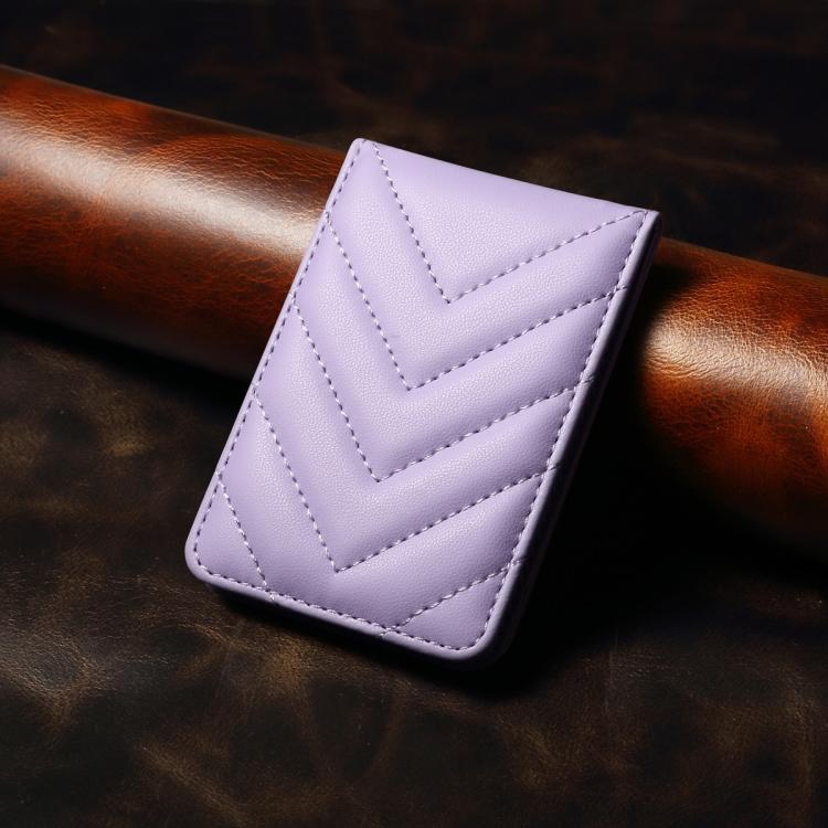 ESEBLE Adhesive Style Rhombic Texture Folding RFID Mobile Phone Card Slots Holder