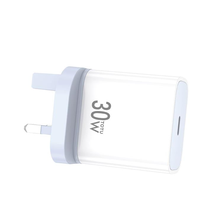 TOTU IRG-UW14 PD30W GaN Type-C Port Fast Charger Set, Plug:EU Plug - White
