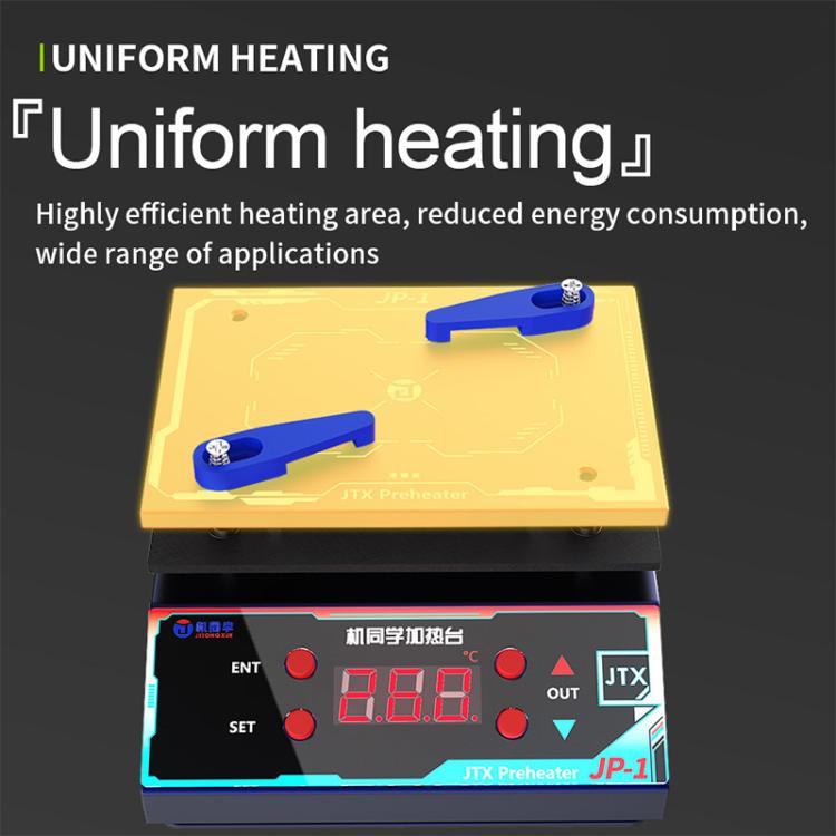 JTX JP-1 Universal Motherboard Planting Tin Degumming Laminated Preheating Platform, Plug:EU Plug