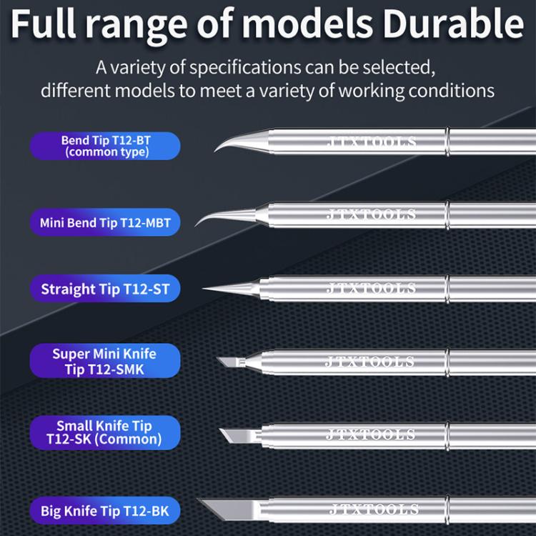 JTX T12 Series Soldering Iron Tips, Model:T12-SMK