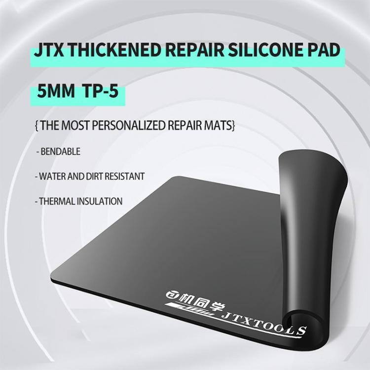 JTX TP-5 5mm Antistatic Anti-Slip Extra Thick Insulated Repair Black Silicone Pad