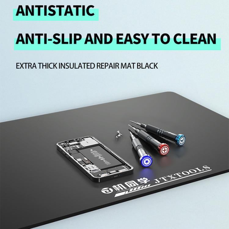 JTX TP-5 5mm Antistatic Anti-Slip Extra Thick Insulated Repair Black Silicone Pad