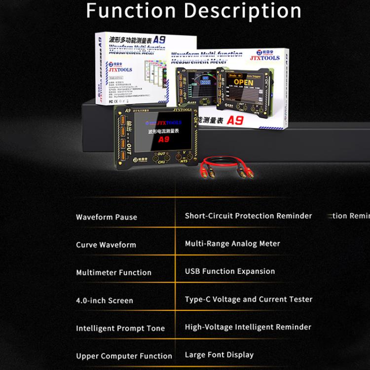 JTX A9 High-Precision Digital Display Curve Waveform Multifunction Measuring Meter