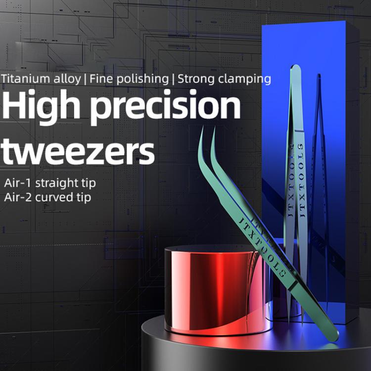 JTX  Fine Polishing Titanium Alloy High Precision Tweezers, Model:Air-1