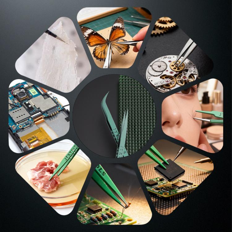 JTX  Fine Polishing Titanium Alloy High Precision Tweezers, Model:Air-1