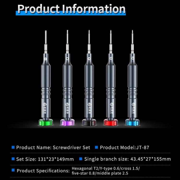 JTX JT-87 Anti-Slip Super Hard S2 Steel Precision 2D Screwdriver, Model:T2