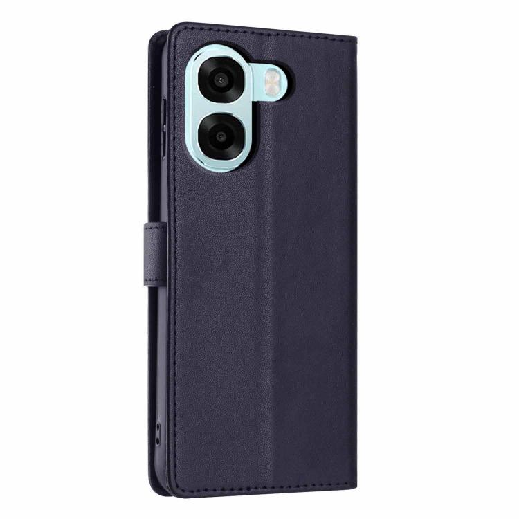 For OPPO A6x 5G / A6 5G Global Tree Cat Embossed Flip Vegan Leather Phone Case