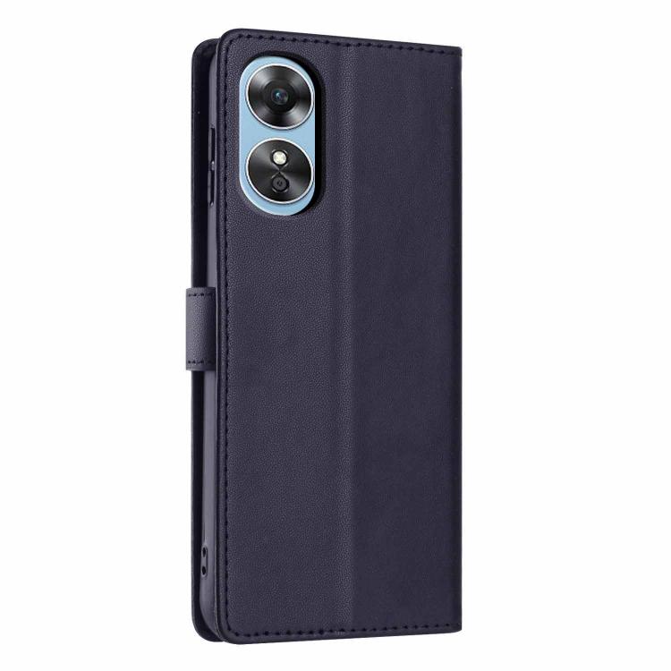 For OPPO A17 / A17k Tree Cat Embossed Flip Vegan Leather Phone Case