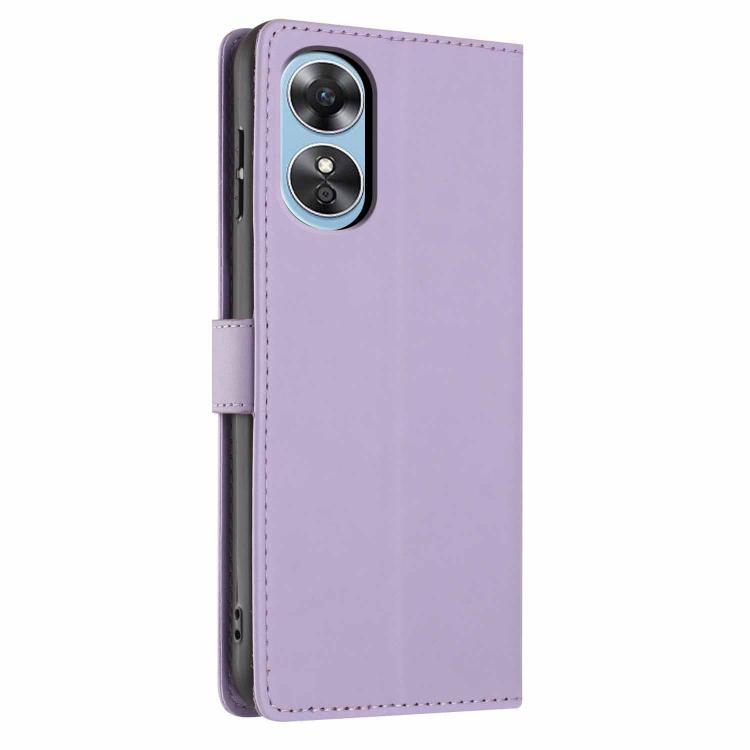 For OPPO A17 / A17k Tree Cat Embossed Flip Vegan Leather Phone Case