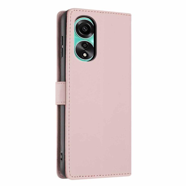 For OPPO A38 4G Global / A18 4G Tree Cat Embossed Flip Vegan Leather Phone Case