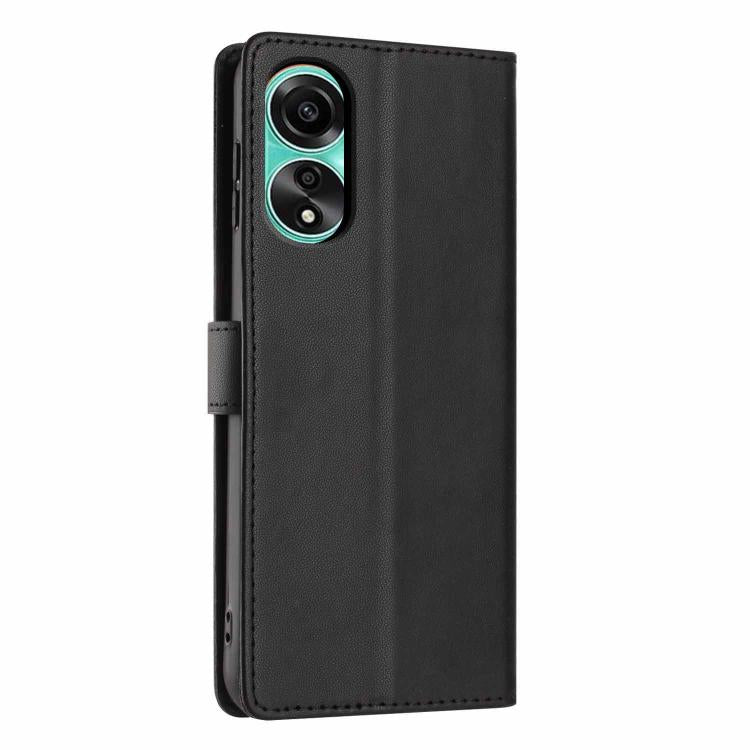 For OPPO A38 4G Global / A18 4G Tree Cat Embossed Flip Vegan Leather Phone Case