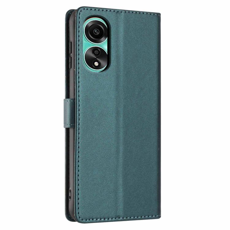 For OPPO A38 4G Global / A18 4G Tree Cat Embossed Flip Vegan Leather Phone Case