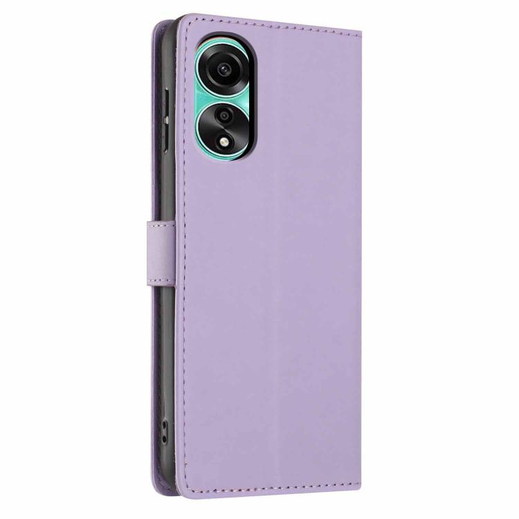 For OPPO A38 4G Global / A18 4G Tree Cat Embossed Flip Vegan Leather Phone Case